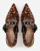 vices Pantofi stiletto leopard cu branț din piele decorați cu ținte Aribene