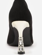 vices Pantofi stiletto Negre cu branț din piele și cirkonii Afirrive