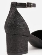 vices Pantofi stiletto Negre cu toc cu branț din piele și curea în jurul gleznei Resinita