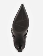 vices Pantofi stiletto Negre cu toc cui cu branț din piele curea și nituri Nalizelle
