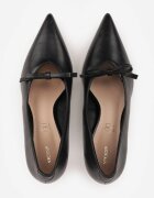 vices Pantofi stiletto Negre cu toc cui cu branț din piele decorate cu fundă Rileira