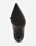 vices Pantofi stiletto Negre cu toc cui cu branț din piele decorate cu fundă Rileira