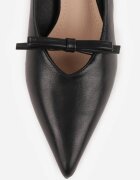 vices Pantofi stiletto Negre cu toc cui cu branț din piele decorate cu fundă Rileira