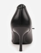 vices Pantofi stiletto Negre cu toc cui cu branț din piele decorate cu fundă Rileira
