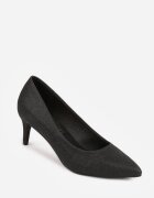 vices Pantofi stiletto Negre cu toc cui cu branț din piele decorate cu sclipici Edelis