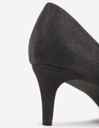 vices Pantofi stiletto Negre cu toc cui cu branț din piele decorate cu sclipici Edelis