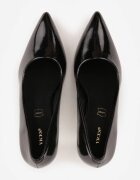 vices Pantofi stiletto Negre Lăcuite cu Branț din Piele Naturală și Cirkoni Avedvire