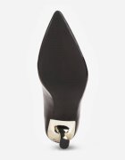 vices Pantofi stiletto Negre Lăcuite cu Branț din Piele Naturală și Cirkoni Avedvire