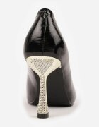 vices Pantofi stiletto Negre Lăcuite cu Branț din Piele Naturală și Cirkoni Avedvire