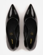 vices Pantofi stiletto Negre Lăcuite cu Toc Geometric cu Brant din piele Midvire