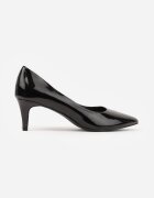 vices Pantofi stiletto negri clasici cu toc cui și branț din piele Valenthea