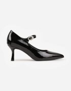 vices Pantofi stiletto Negri cu baretă decorativă Romilira