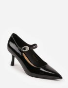 vices Pantofi stiletto Negri cu baretă decorativă Romilira
