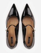 vices Pantofi stiletto Negri cu baretă decorativă Romilira