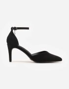 vices Pantofi Stiletto Negri cu branț din piele și baretă în jurul gleznei Lilori