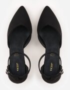 vices Pantofi Stiletto Negri cu branț din piele și baretă în jurul gleznei Lilori