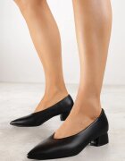 vices Pantofi stiletto negri cu toc cu branț din piele naturală Vikirasse