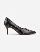 vices Pantofi stiletto Negri cu Toc Cui cu Branț din Piele și Capse Rilenna