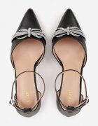 vices Pantofi stiletto Negri cu toc cui cu Fundă și Zirconii Atelissa