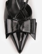 vices Pantofi stiletto negri eleganți cu fundă decorativă Adrelena