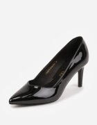 vices Pantofi stiletto negri în stil elegant cu branț din piele Lerichella