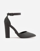 vices Pantofi stiletto negri sclipitori Cu baretă în jurul gleznei Izaditia