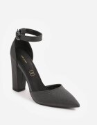 vices Pantofi stiletto negri sclipitori Cu baretă în jurul gleznei Izaditia