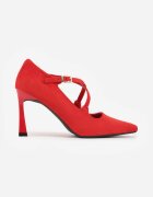 vices Pantofi stiletto Roșii Decorate cu Barete Tammirea