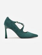 vices Pantofi stiletto Verzi Decorați Cu Barete Tammirea