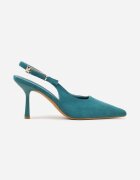 vices Pantofi stiletto Verzi din imitație de piele întoarsă cu călcâiul descoperit și cu cataramă alungită Natterea