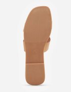 vices Papuci Bej Din Piele cu design geometric Arseria