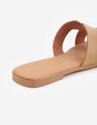 vices Papuci Bej Din Piele cu design geometric Arseria