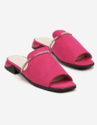 vices Papuci Fucsia Decorate cu curea cu Zirconii Tilirea