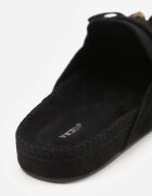 vices Papuci Negri Tip Mule cu Mărgele Ciucuri și Fundă Dioleora