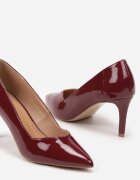 vices Pompe Bordo cu toc stiletto în stil elegant cu branț din piele Lerichella