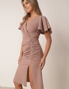 vices Rochie ajustată cu fronții modelatori și decolteu petrecut Phikena Maro