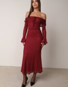 vices Rochie ajustată tip hispană din dantelă Senata Bordo