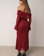 vices Rochie ajustată tip hispană din dantelă Senata Bordo
