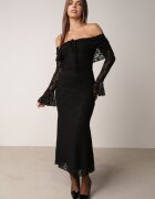 vices Rochie ajustată tip hispană din dantelă Senata Neagră