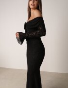 vices Rochie ajustată tip hispană din dantelă Senata Neagră