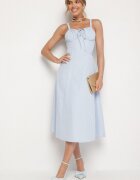 vices Rochie Albastră Cloș Tip corset Decorată Cu șiret Ralethea