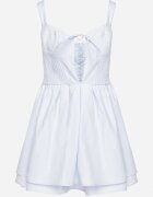 vices Rochie Albastră din Bumbac în Stil Rustic cu Legătură Fenavira