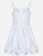 vices Rochie Albastră din Bumbac în Stil Rustic cu Legătură Fenavira