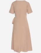 vices Rochie Bej cu croi evazat cu înnodare decorativă Ellis