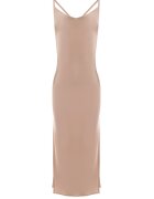 vices Rochie Bej de Satin Salassea