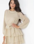 vices Rochie bej Roseflash