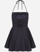 vices Rochie bleumarin cu dungi cu decolteu pătrat Fenarose