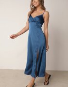 vices Rochie Bleumarin Maxi cu Bretele cu Decolteu Adânc Issabelle