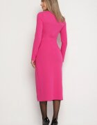 vices Rochie Cambrată Fucsia cu încrețituri și perle Adorre