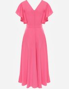 vices Rochie Cloche Fucsia Decorată Cu Volane Emilienne